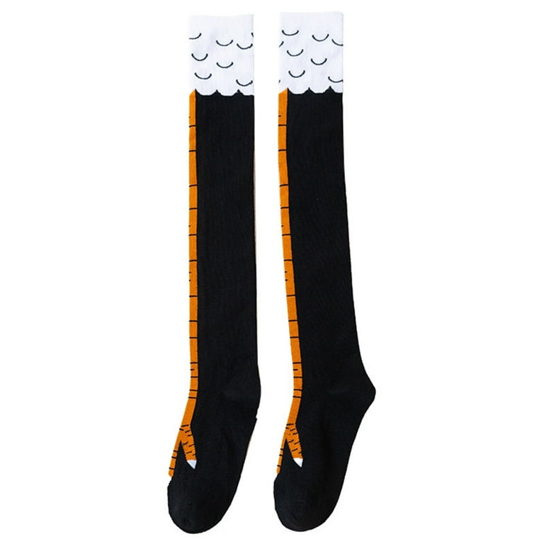 Chicken Legs Knee-High Socks White Elephant Gifts Adult Deadlift Gym  Weightlift Funny Feet Silly Gag Fitness Halloween Christmas