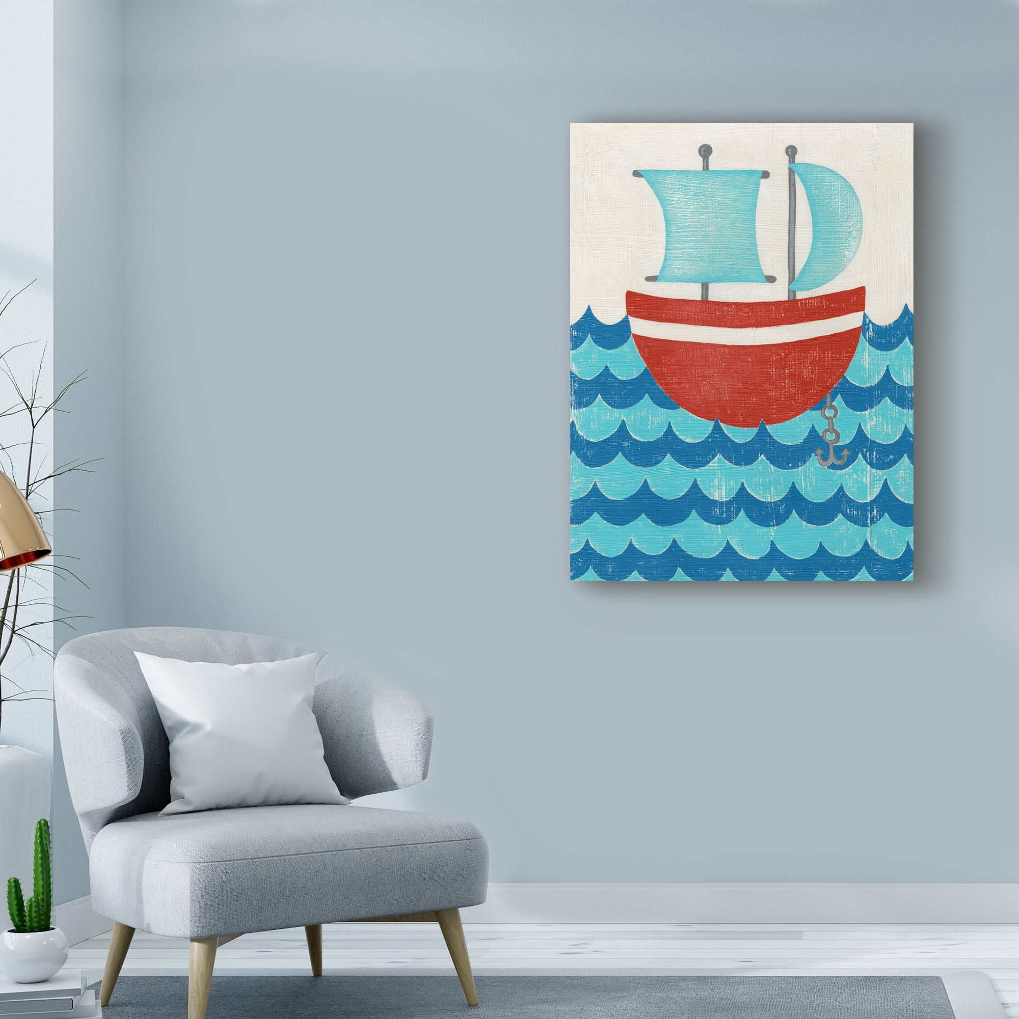 Trademark Fine Art 'Trumans Voyage I' Canvas Art by Chariklia Zarris