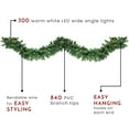 thumbnail image 3 of Northlight Pre-Lit Olympia Pine Commercial Artificial Christmas Garland - 27' x 14" - LED Warm White, 3 of 4
