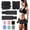 Black, variant on Jointown Adjustable Ankle Weights for Women Men,Wrist Weights set for Walking Running,1 Pair (1Lbs Each) Silicone Workout Weights for gym fitness, Jogging,yoga,pilates,strength training,physical