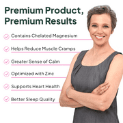 Organics Ocean Pure Magnesium Glycinate with Zinc – Chelated Formula – 90 Capsules – Sleep & Muscle Support