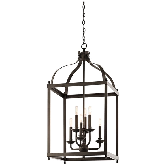 42568OZ-Kichler Lighting-Larkin - 6 Light X-Large Cage Foyer with Traditional Design-36.25 inches tall by 18 inches wide-Olde Bronze Finish
