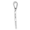 thumbnail image 2 of Diamond2Deal 14k White Gold Script Letter B Initial Pendant for Women(L- 15.38 mm, W- 11.72 mm), 2 of 5