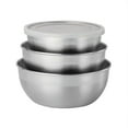 thumbnail image 2 of Tramontina 6-Piece Stainless Steel Bowl Shape Container Set with Frosted Lids, Dishwasher Safe, 2 of 6