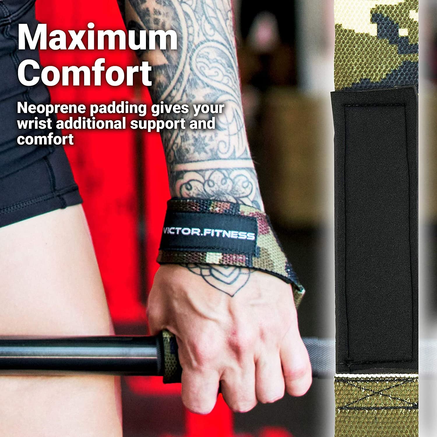 Weightlifting Wrist Straps - Perfect for Powerlifting, Strength Training, Bodybuilding
