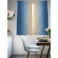 thumbnail image 4 of Navy Blue and Yellow Gradient Sheer Curtains 2 Panels Set Minimalist Ombre Modern Art Sheer Window Curtains Light Filtering Rod Pocket Voile Drapes for Bedroom Living Room 52"X72", 4 of 8
