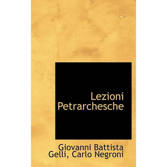 Lezioni Petrarchesche Hardcover