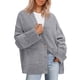 thumbnail image 1 of Suéter Cardigan PRETTYGARDEN Mujer 2025 Tejido Grueso Gris, 1 of 8