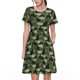 thumbnail image 1 of Easygdp Camouflage Shark para Vestido Transpirable de Mujer, Vestido Suelto de Manga Corta con Pliegues y Bolsillos para el Verano, 1 of 6
