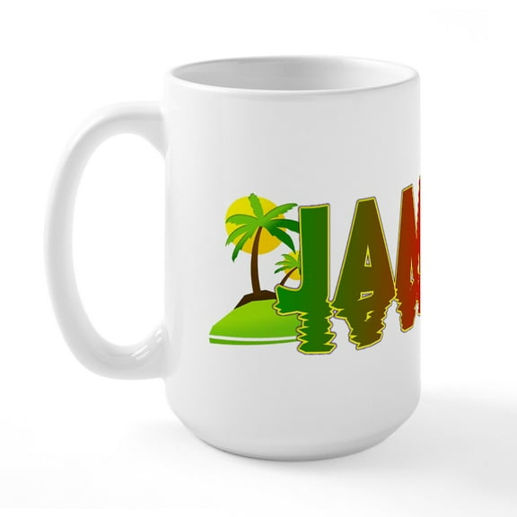 CafePress - Jamaica Large Mug - 15 oz Ceramic Large White Novelty Mug