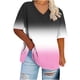 thumbnail image 1 of Camisetas de Verano de las Mujeres de Manga Corta con Cuello en V de Gran Tamaño Camiseta Deportiva Sólida, Base Cómoda Casual, 1 of 4