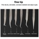 thumbnail image 3 of Juego de pinzas para extensiones de pestañas Puntas rectas y curvas Pinzas para pestañas postizas Herramienta aplicadora de pestañas - Siete pinzas - Acero inoxidable, 3 of 5