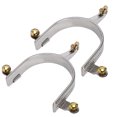 thumbnail image 2 of FLAMEEN Stainless Steel Riding Horse Spurs, Roping Spurs,Horse Spurs Stainless Steel Riding Horse Roping Spurs With Brass Gear For Men, 2 of 8