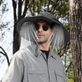 thumbnail image 3 of HOZVOMI Cool Fan Hat, Adjustable Wide Sun Hat with 2 Rechargeable Fans, Breathable Outdoor Hat for Camping Beach Summer, 3 of 5