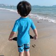 thumbnail image 3 of URMAGIC 1-5T Toddler Baby Boys Short Sleeve Rash Guard Trunks Two Pieces Swimsuits Cartoon Swimwear, 3 of 11