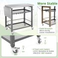 thumbnail image 6 of Dycanpo Outdoor Grill Cart Table, 3 Tiers Stainless Steel, Foldable & Movable, 33”, Grey, 6 of 7