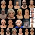thumbnail image 1 of Cosplay Bald Old Man Wrinkle Face Mask Halloween Party Carnival Props, 1 of 6