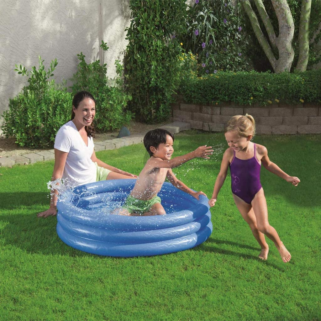 Intex FBA_58446EP Crystal Blue Kids Outdoor Inflatable 66" x 15"Swimming Pool, Blue, 8"