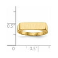thumbnail image 5 of 14k 16.5x5.0mm Rectangle Closed Back Signet Ring RS414, 5 of 5