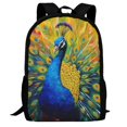 thumbnail image 5 of Lafuoo Peacocks Pattern Large Capacity Backpack, Durable Adjustable Straps Campus, Travel, Work Computer Backpack, Unisex-One Size, 5 of 7