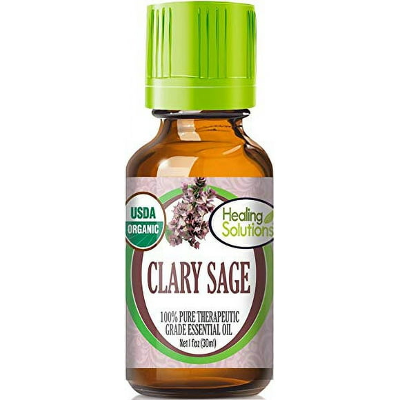 Healing Solutions Organic 30ml Oils - Clary Sage Essential Oil - 1 Fluid Ounce