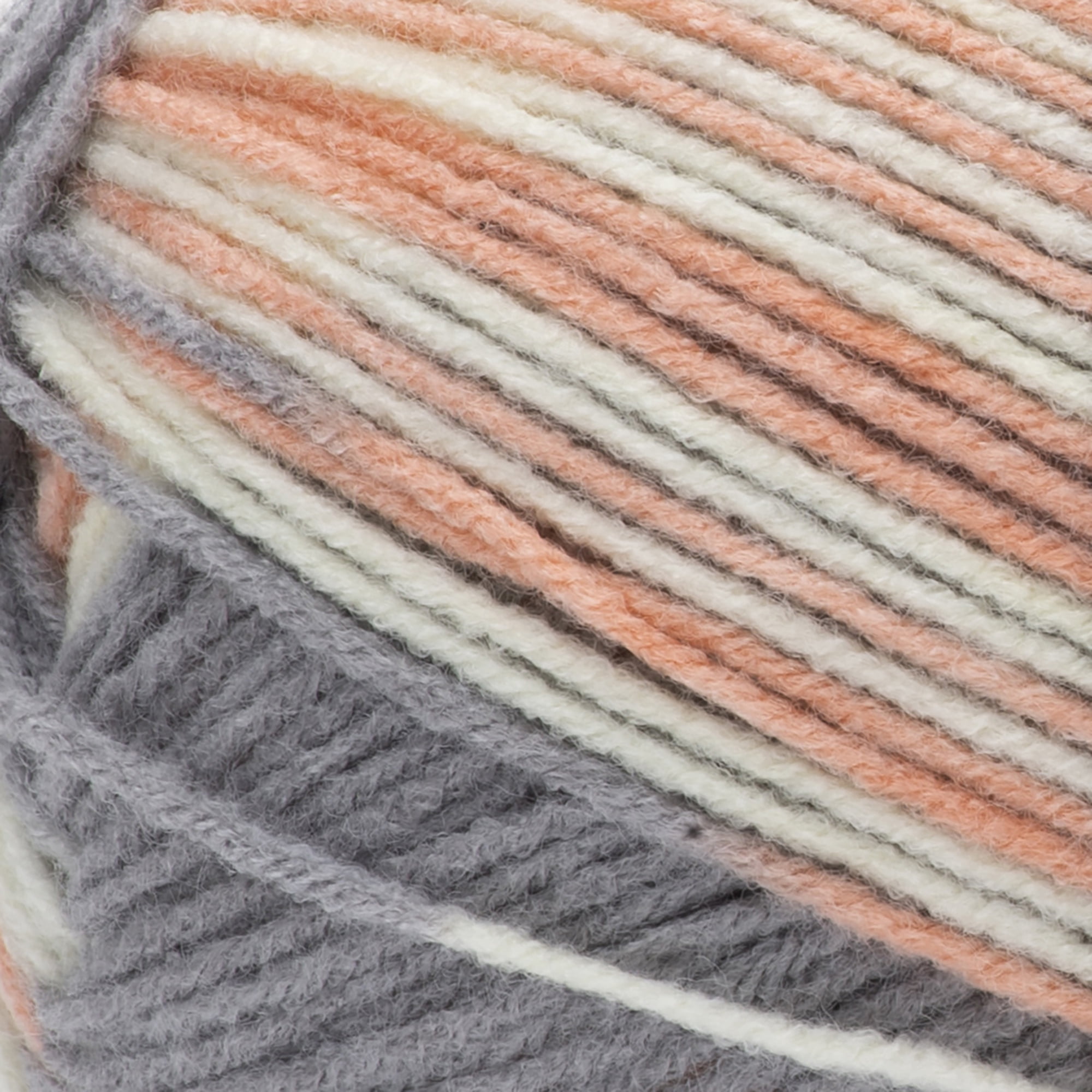 Red Heart® Comfort® #4 Medium Acrylic Yarn, Pink/Gray Print 12oz/340g 649Yd (2Pk)