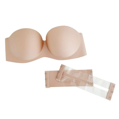 jovati Strapless Bras for Large Breasts Ladies Strapless Gathering