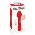 thumbnail image 3 of Adult Sex toy Bundle of The Silver Starter, Bejeweled Annodized Stainless Steel Plug, Aqua And Icon Brands Wild Rose Rechargeable Silicone Suction + Vibrator - Red, 3 of 5