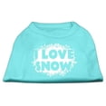thumbnail image 1 of I Love Snow Screenprint Shirts Aqua S (10), 1 of 1