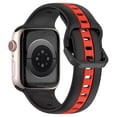 thumbnail image 4 of Correa de silicona para Apple Watch (42 mm/44 mm/45 mm/49 mm negro rojo) Ehuebsd Para estrenar, 4 of 9