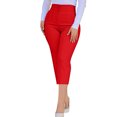 thumbnail image 2 of FNFYFH Clearance Womens Luxury Yoga Capris Buttery Soft Workout Pants,Red, 2 of 7