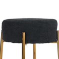 thumbnail image 6 of GDF Studio Granular Upholstered Bar Stools with High Resilience Foam, Black+Gold, Set of 2, 6 of 9