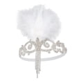thumbnail image 2 of Diadema Flapper Sunnimix Tocado Plumas Retro Blanco, 2 of 7