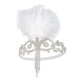 thumbnail image 2 of Diadema estilo flapper, accesorio retro para disfraz, diadema con plumas de diamantes de imitación y temática de los años 20. Blanco, 2 of 7