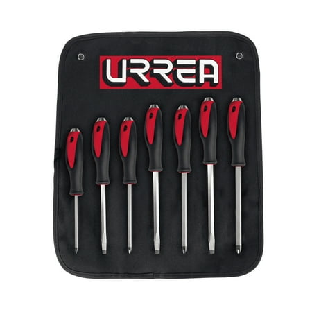 Urrea Striking Bimaterial Screwdriver Set, 7 Pieces