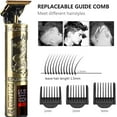 thumbnail image 4 of Obacre Professional Hair Trimmer for Men,T-Blade Zero Gapped Cordless Edger Clipper Cutting Rechargeable Liners Electric Beard Shaver with LED Display, 4 of 7