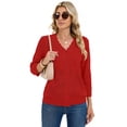 thumbnail image 3 of Chiclily Women's 3/4 Sleeve Cropped Cardigan Sweaters Button Down Crochet Textured Shrugs, 3 of 7