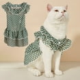 thumbnail image 2 of Dog Dress, Pet Plaid Clothes Cat Dress, Breathable for Small Medium Large Dogs Cats Puppy Soft Adorable Casual Cozy Costumes, 2 of 7