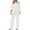 White, variant on MSJUHEG Two Piece Outfits For Women Fall Outfits Solid Color Loose Irregular Set Adies Suit Short Sleeved Two Piece Suit Slacks For Women Black L