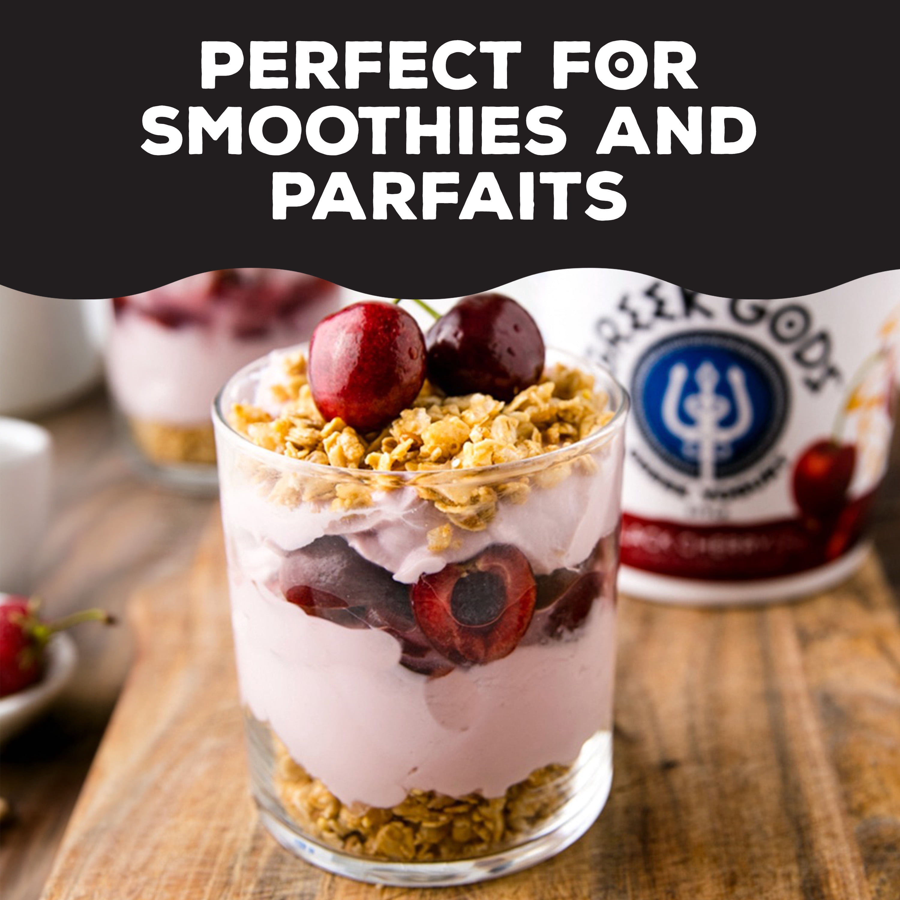 The Greek Gods Greek Style Yogurt, Probiotic Yogurt, Black Cherry with Honey, 32 oz