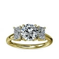 thumbnail image 1 of 1.20 Carat Excellent Round Cut Real Diamond New Design Three Stone Ring for Wedding Solid 18K Yellow Gold Size 11, 1 of 8