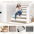 thumbnail image 2 of YEERSWAG Non Silp 15pcs Stair Treads for Wooden Steps 30x9.5 inch Carpet Edging Stair Rugs Mat Stair Runner for Kids and Dogs,Light Apricot, Bullnose, 2 of 9