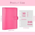 thumbnail image 4 of UniMall  A5 Kpop Photocard Binder, PU Leather 6-Ring Album with Magnetic Closure, Includes 30 Pack 4-Pocket Pages for 240 Cards, Card Holder for Trading and Collectible Cards (Rose), 4 of 16