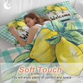thumbnail image 5 of Summer Lemon Bedding 3 Piece Duvet Cover Set Queen Size, Spring Bees Turquoise Plaid Soft Microfiber Comforter Cover with Zipper Closure & Pillowcases, Wrinkle & FadeResistant Quilt Cover, 5 of 9