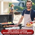 thumbnail image 3 of 3-Burner Propane Gas Grill With Wheels for 25,650 BTU Outdoor Barbecue BBQ Grill, Stainless Steel Control Panel, Easy Ignition, Temperature Gauge, 2-Enameled Cooking Grids, 3 of 8