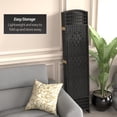 thumbnail image 5 of Red Lantern 5 1/2 ft. Tall Fiber Weave Room Divider - Black - 6 Panel, 5 of 6