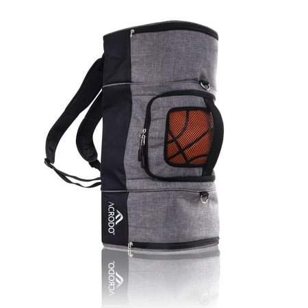 Basketball Backpack with Ball Holder, Shoe Compartment, Lunch Cooler - Sports Duffel Bag Gym Tote for Girls, Boys, Men, Women