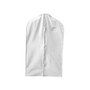 54'' Waterproof White Vinyl Garment Bag, 1 Count - Basic LTD