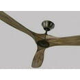 thumbnail image 4 of 3 Blade Ceiling Fan with Handheld Control in Contemporary Style 70 inches Wide By 11.7 inches High-Matte White Finish-Light Grey Weathered Oak Blade, 4 of 10