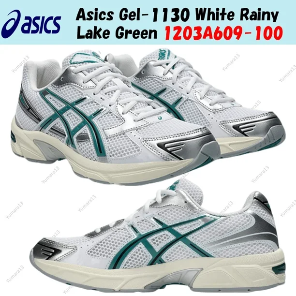 Asics Gel-1130 White Rainy Lake Green 1203A609-100 Men's Size